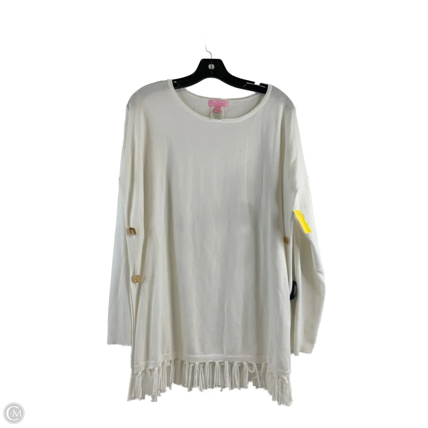 Top Long Sleeve Designer By Lilly Pulitzer In White, Size: L