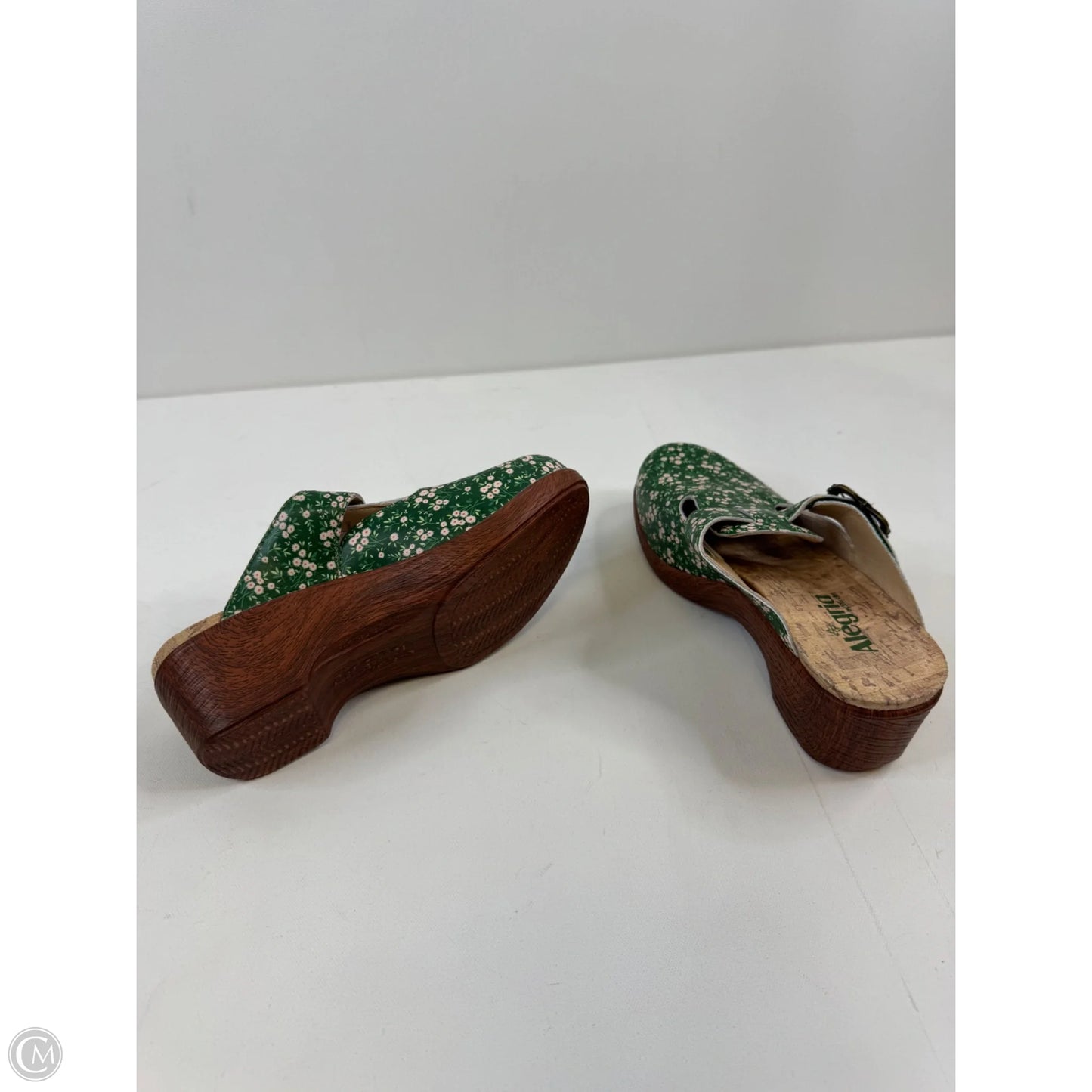 Shoes Heels Block By Alegria In Green & Orange, Size: 7