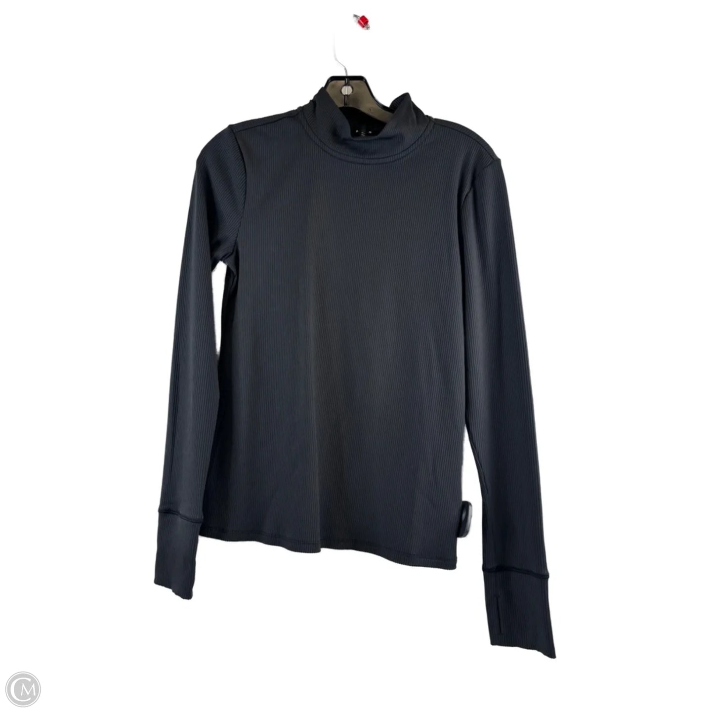 Athletic Top Long Sleeve Collar By Peloton In Black, Size: S
