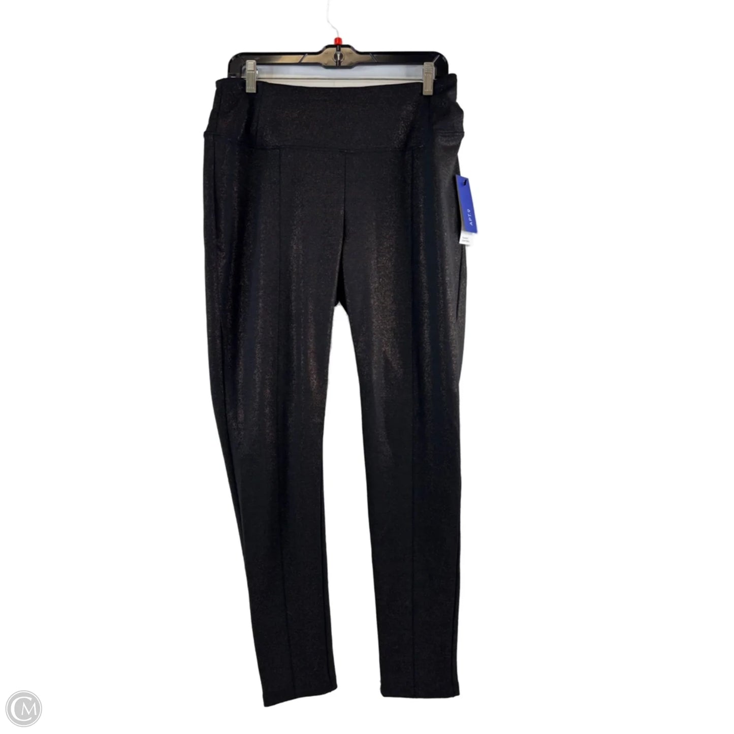 Pants Leggings By Apt 9 In Black & Gold, Size: L