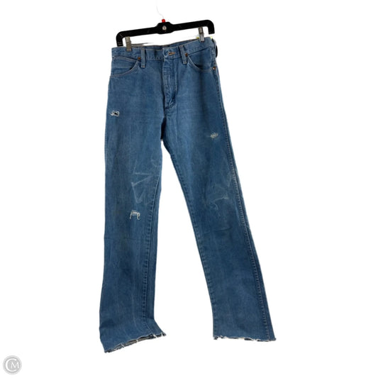 Jeans Straight By Wrangler In Blue Denim, Size: 10