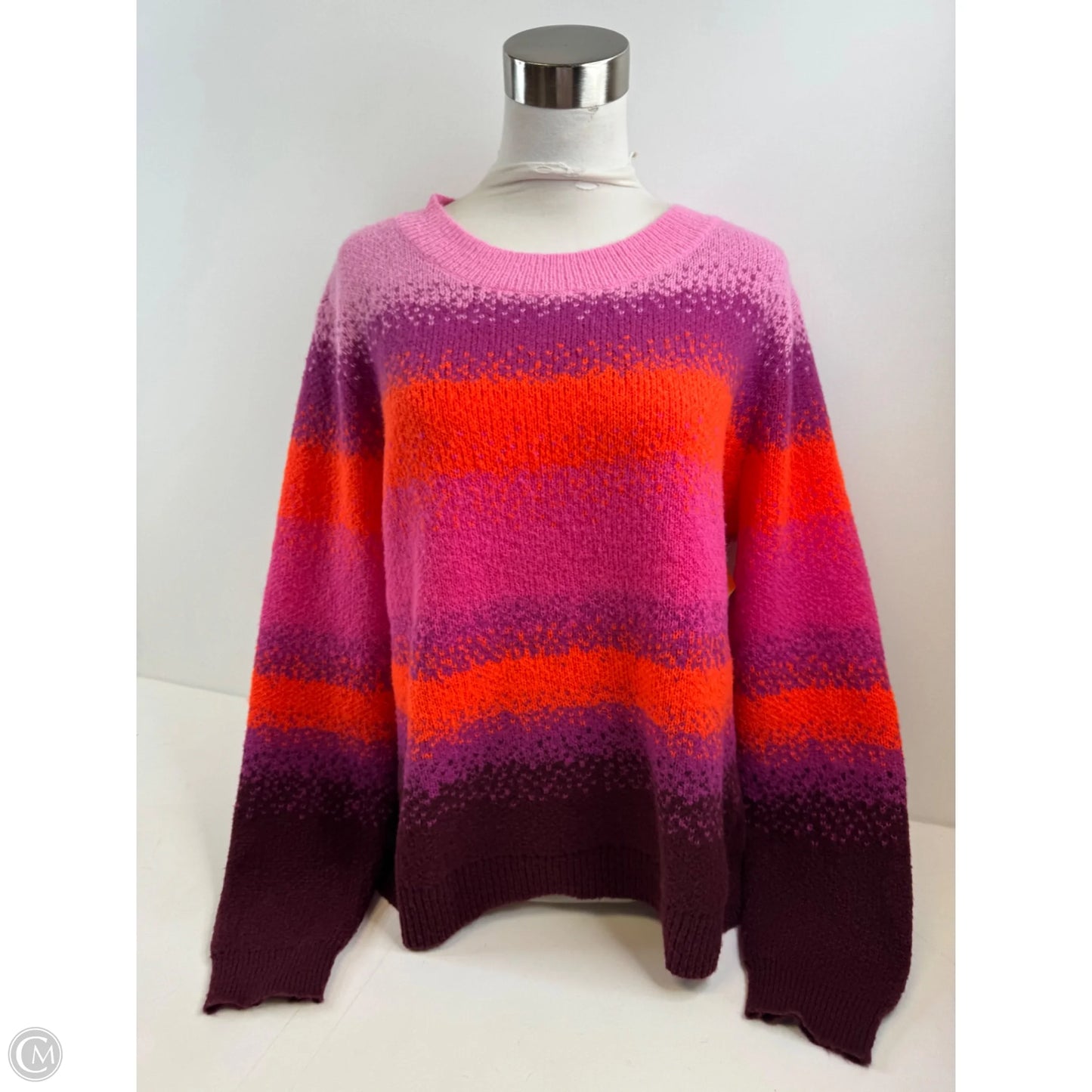 Sweater By Candace Cameron Bure In Orange & Purple, Size: L