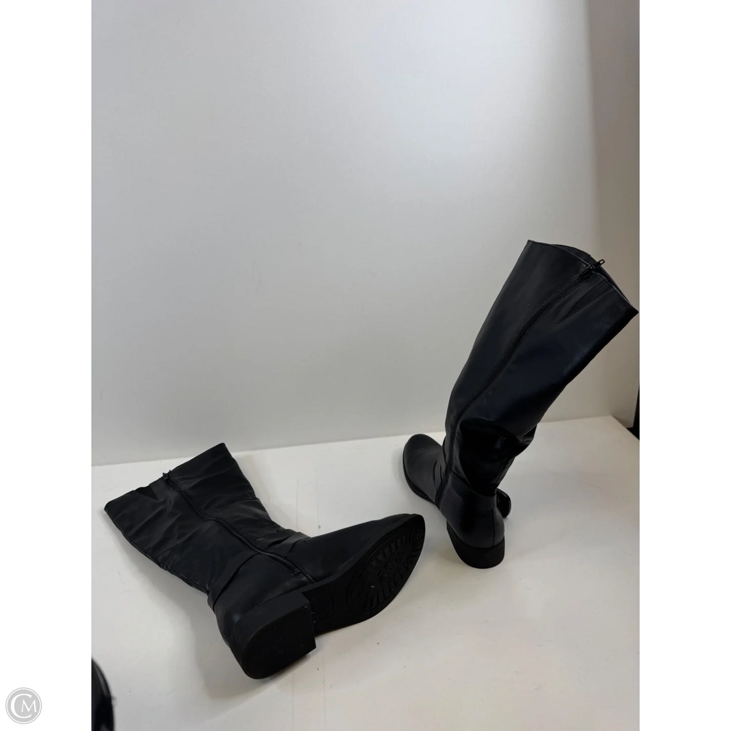 Boots Mid-calf Heels By Style And Company In Black, Size: 11
