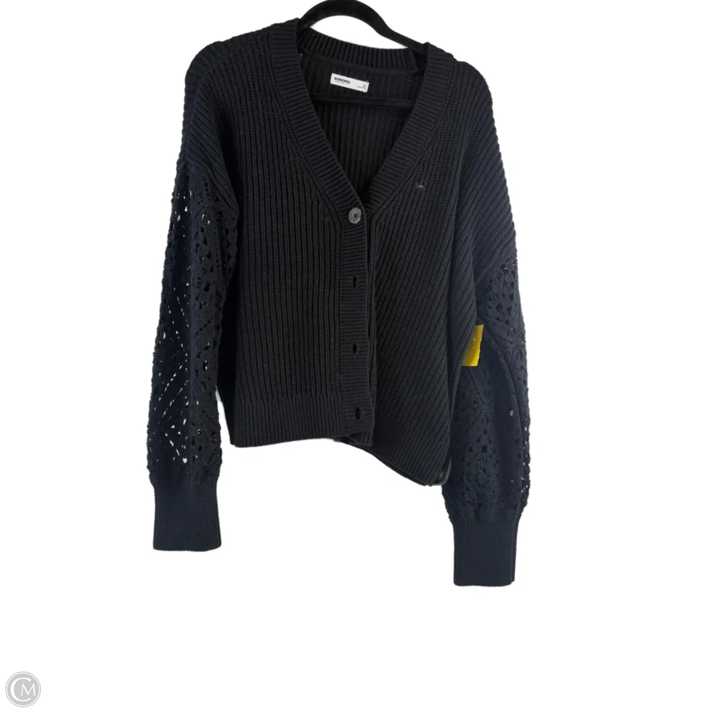 Sweater Cardigan By Sonoma In Black, Size: Xl