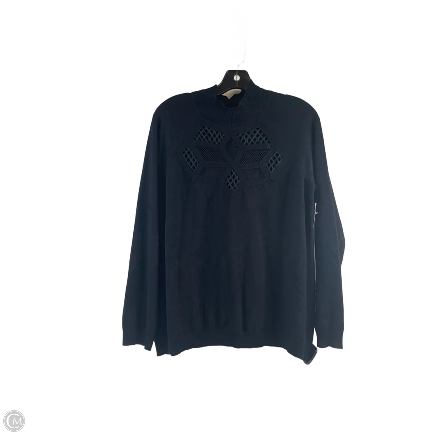 Top Long Sleeve By Cyrus In Black, Size: L