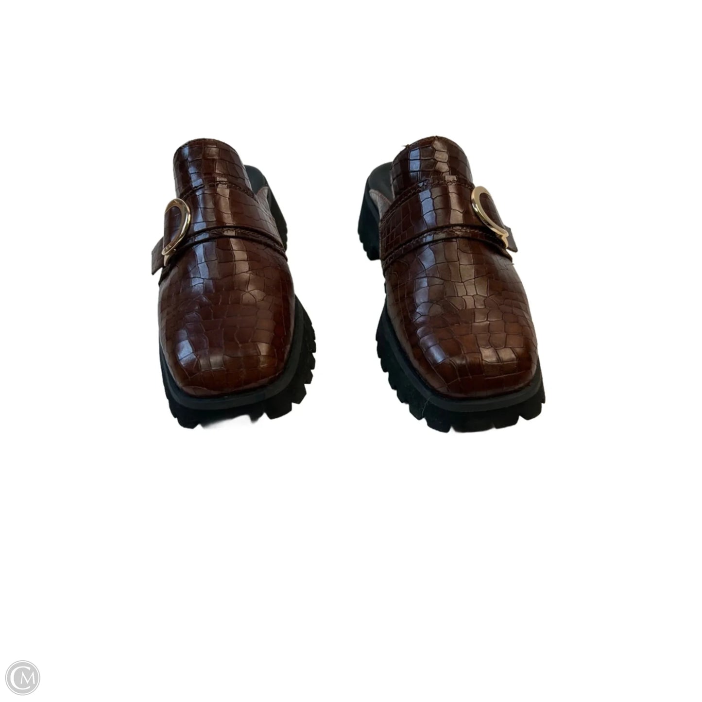 Shoes Heels Block By Clarks In Black & Brown, Size: 9