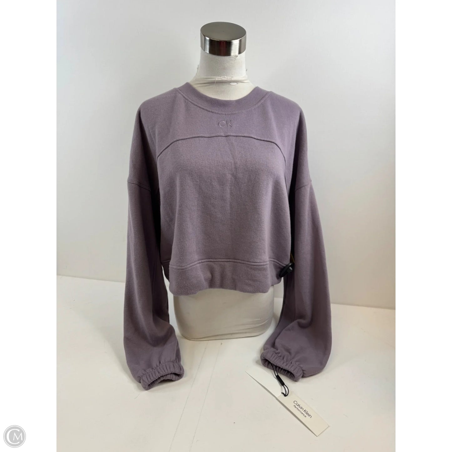 Sweatshirt Crewneck By Calvin Klein Performance In Purple, Size: M
