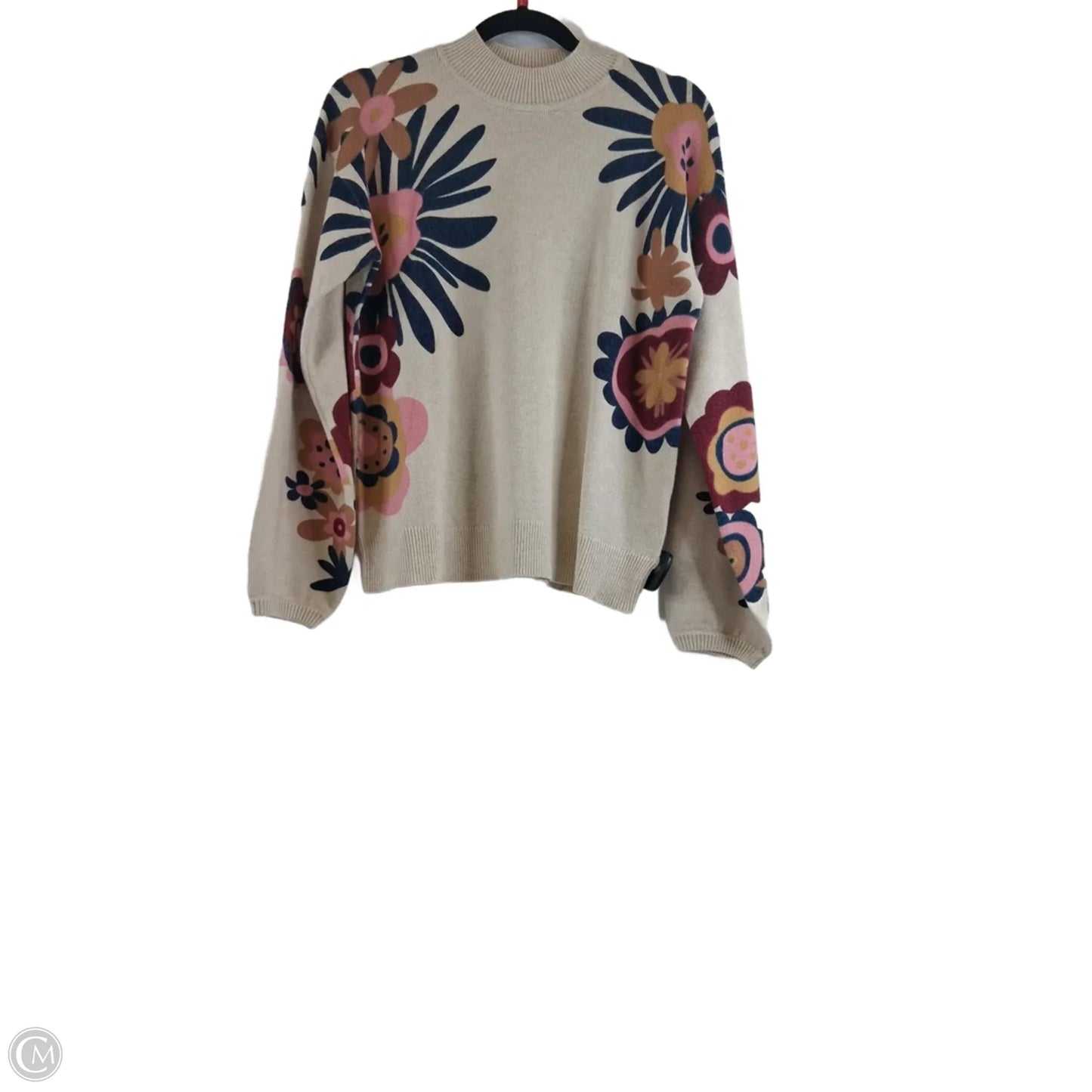 Sweater By Charlie B In Pink & Tan, Size: Sp