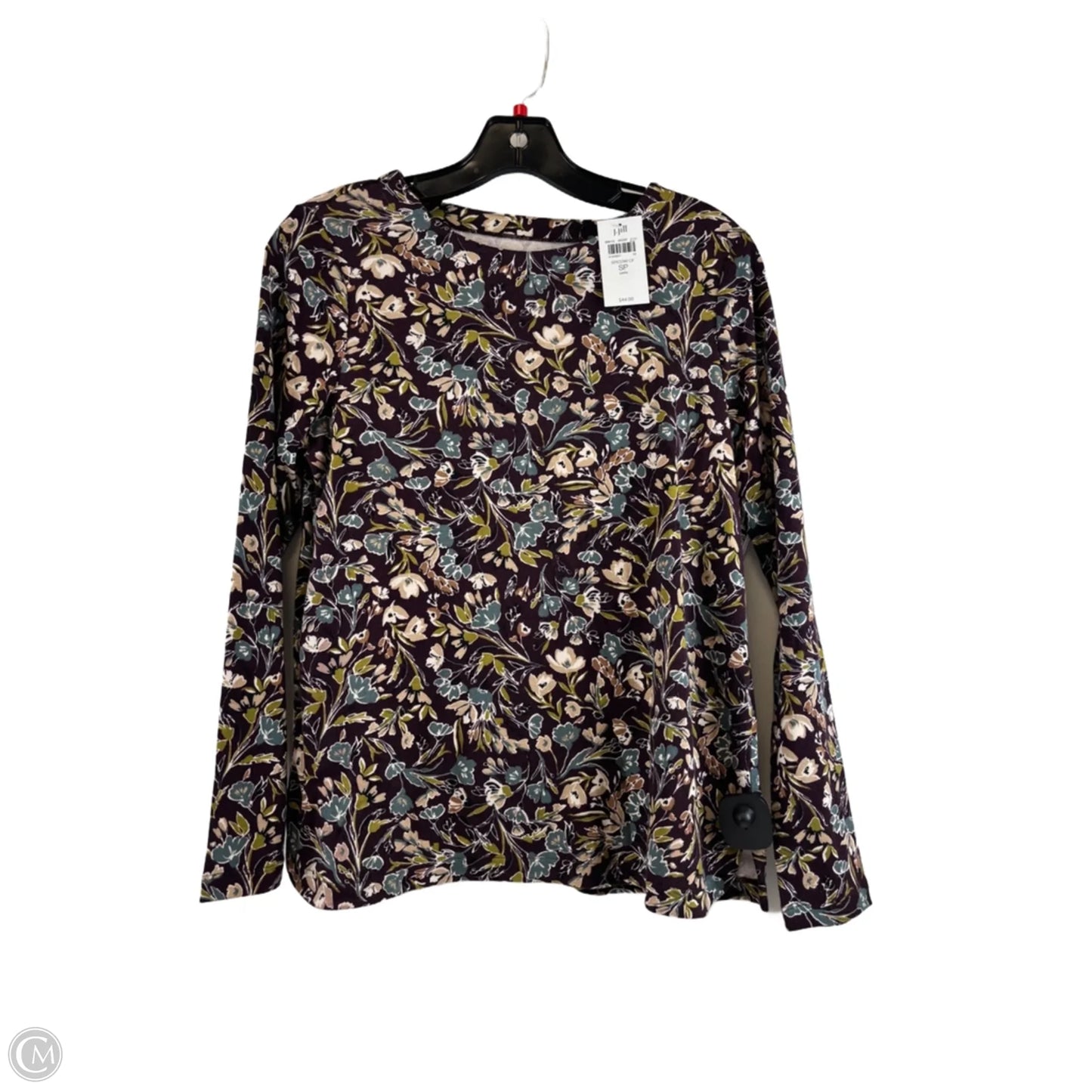 Top Long Sleeve Basic By J. Jill In Floral Print, Size: Sp