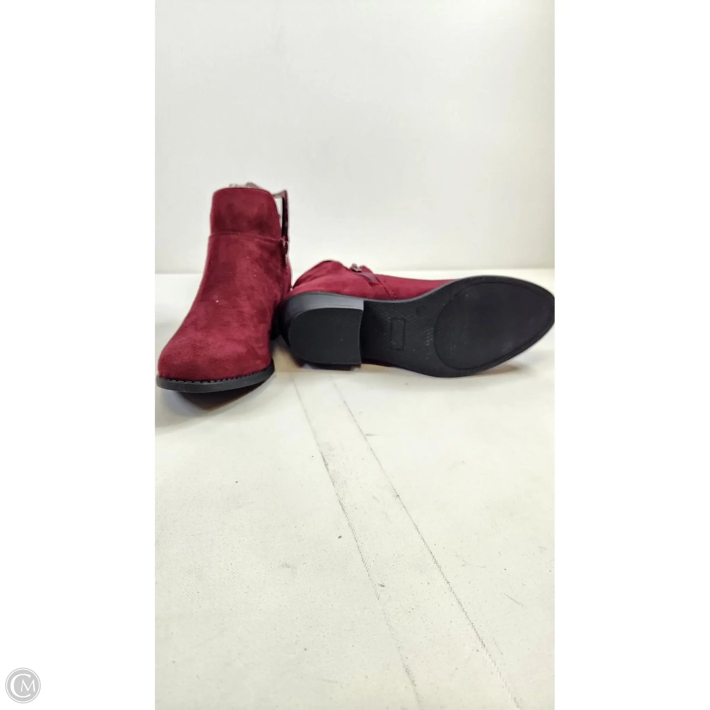 Boots Ankle Heels By Cme In Red, Size: 9