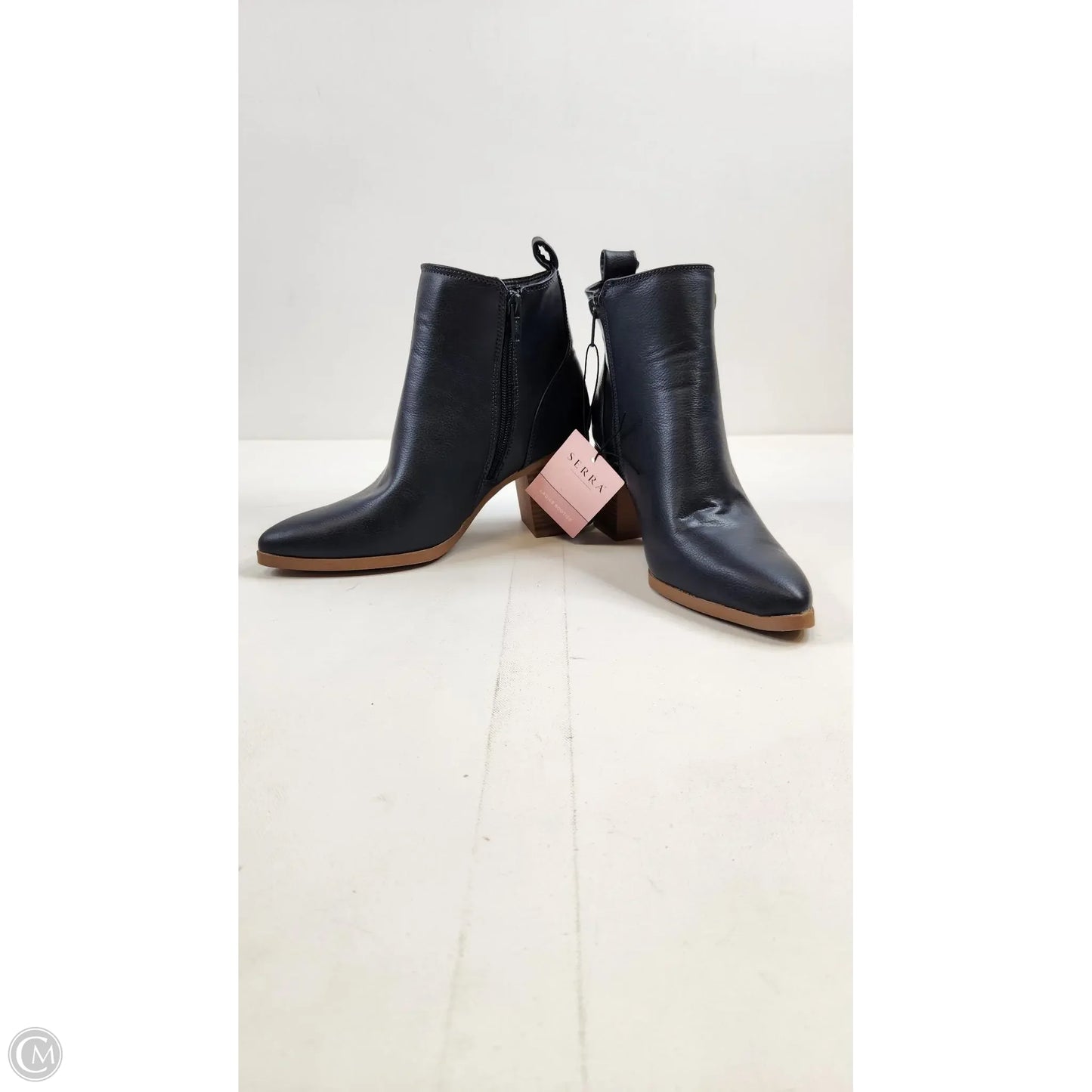 Boots Ankle Heels By Serra In Navy, Size: 7