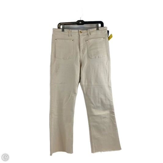 Jeans Straight By Zara In Beige, Size: 12