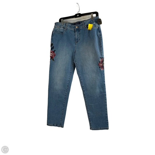 Jeans Straight By Talbots In Blue Denim, Size: 12