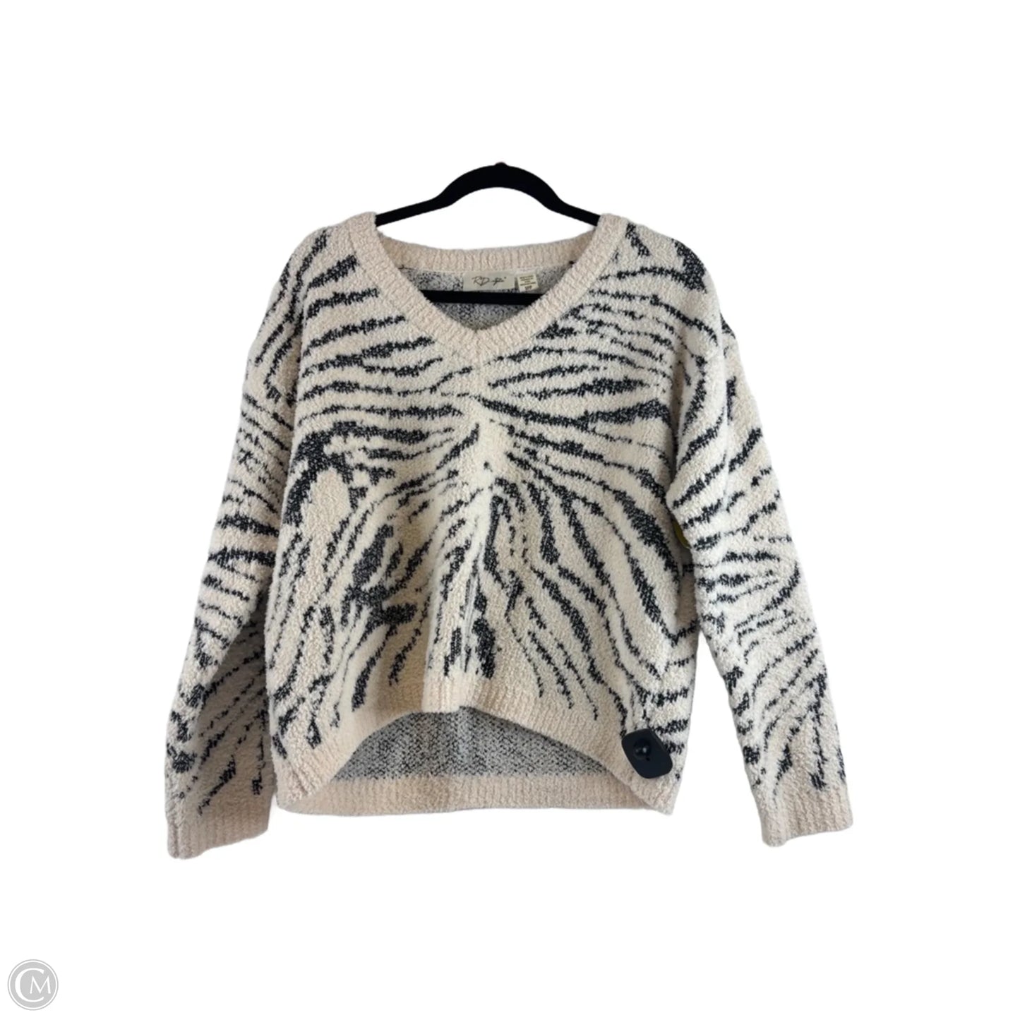 Sweater By Rd Style In Black & Cream, Size: S