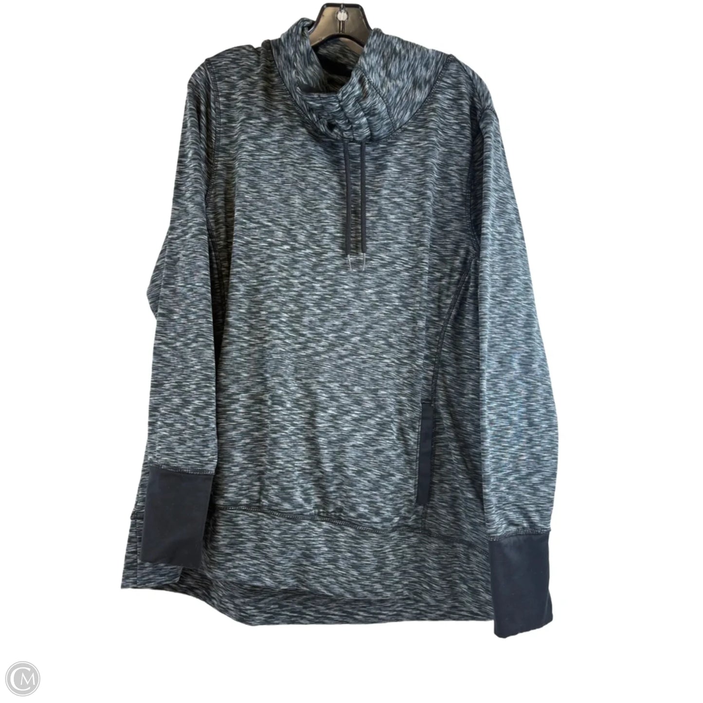 Athletic Top Long Sleeve Collar By Layer 8 In Green, Size: 2x