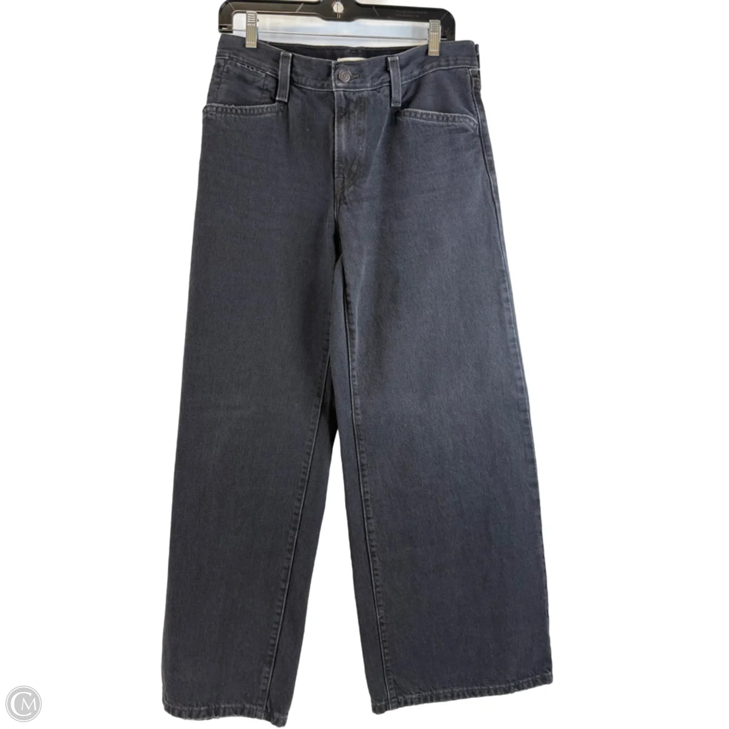 Jeans Wide Leg By Levis In Black Denim, Size: 6