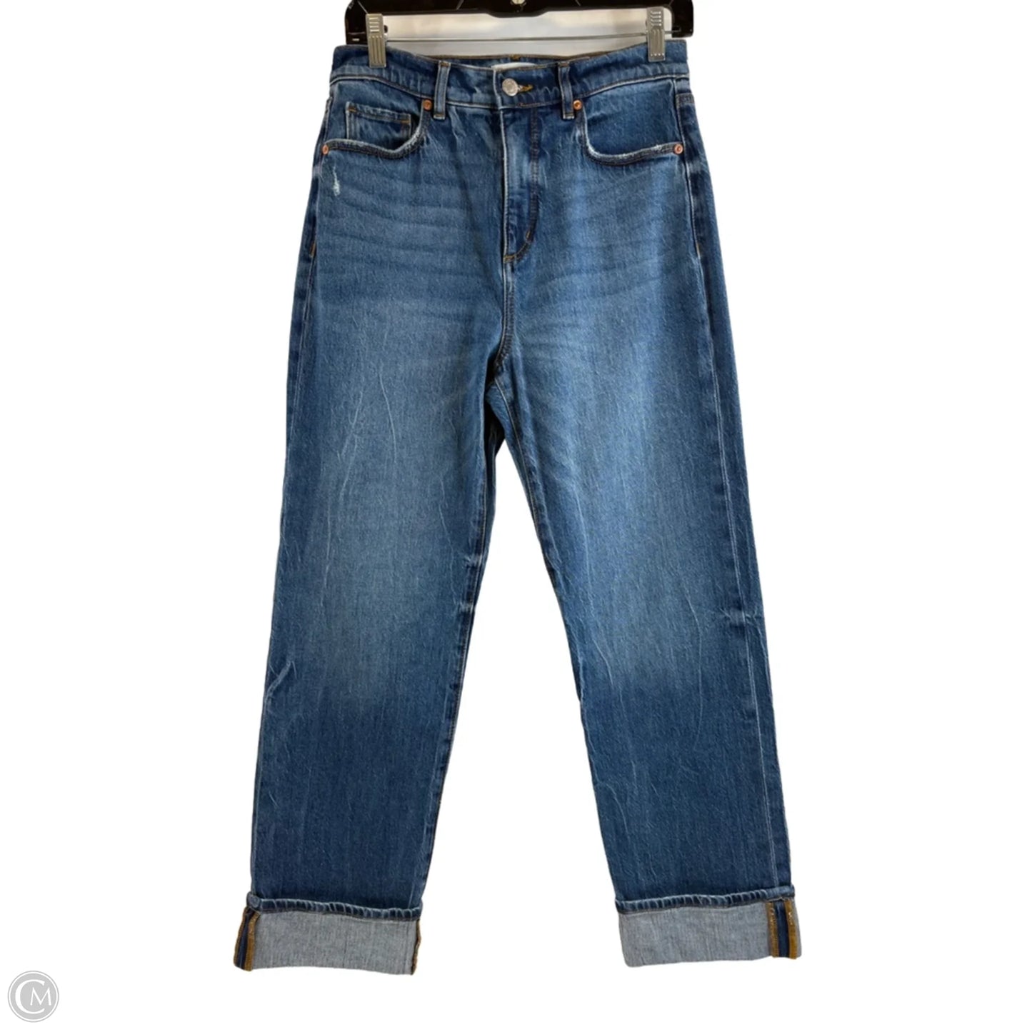 Jeans Straight By Loft In Blue Denim, Size: 4