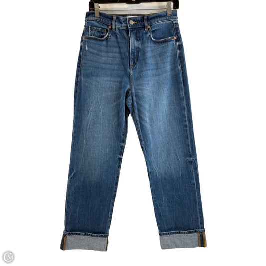 Jeans Straight By Loft In Blue Denim, Size: 4