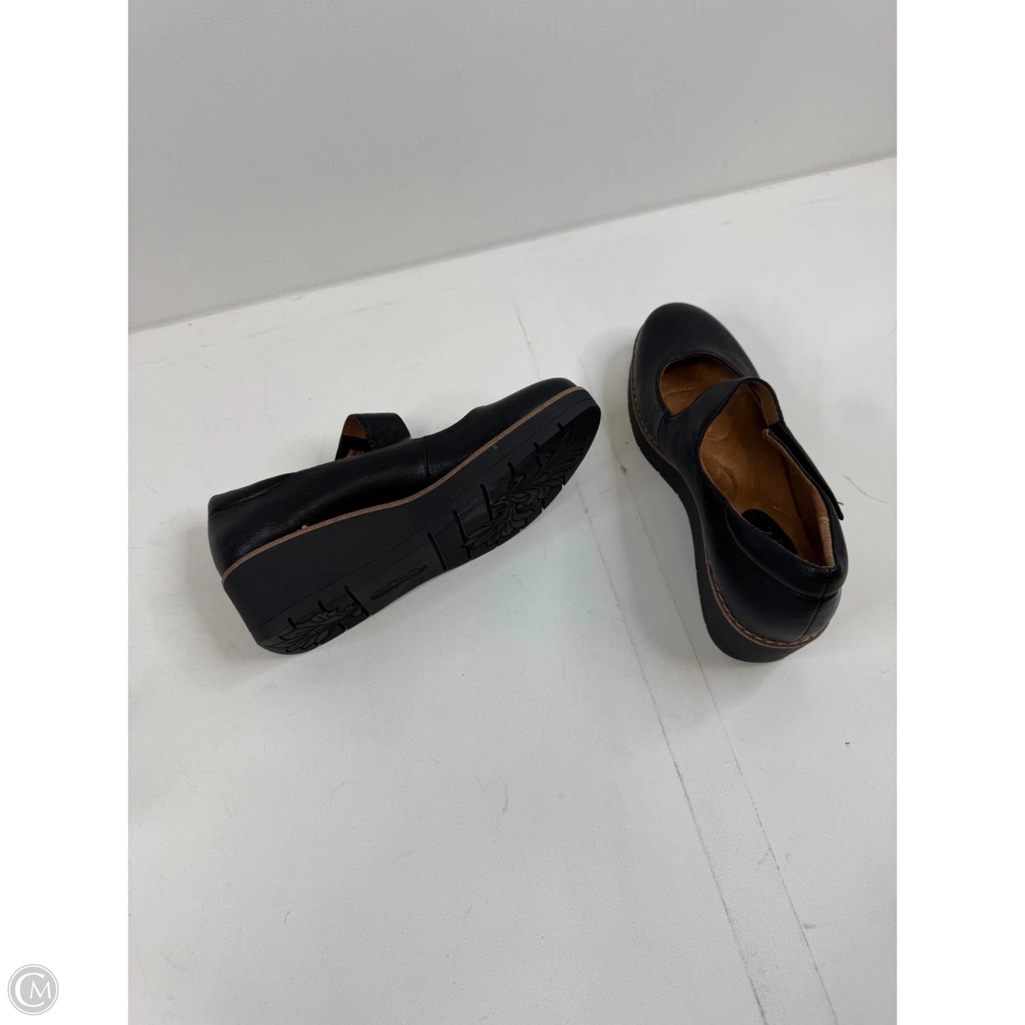 Shoes Heels Wedge By Sofft In Black, Size: 7.5