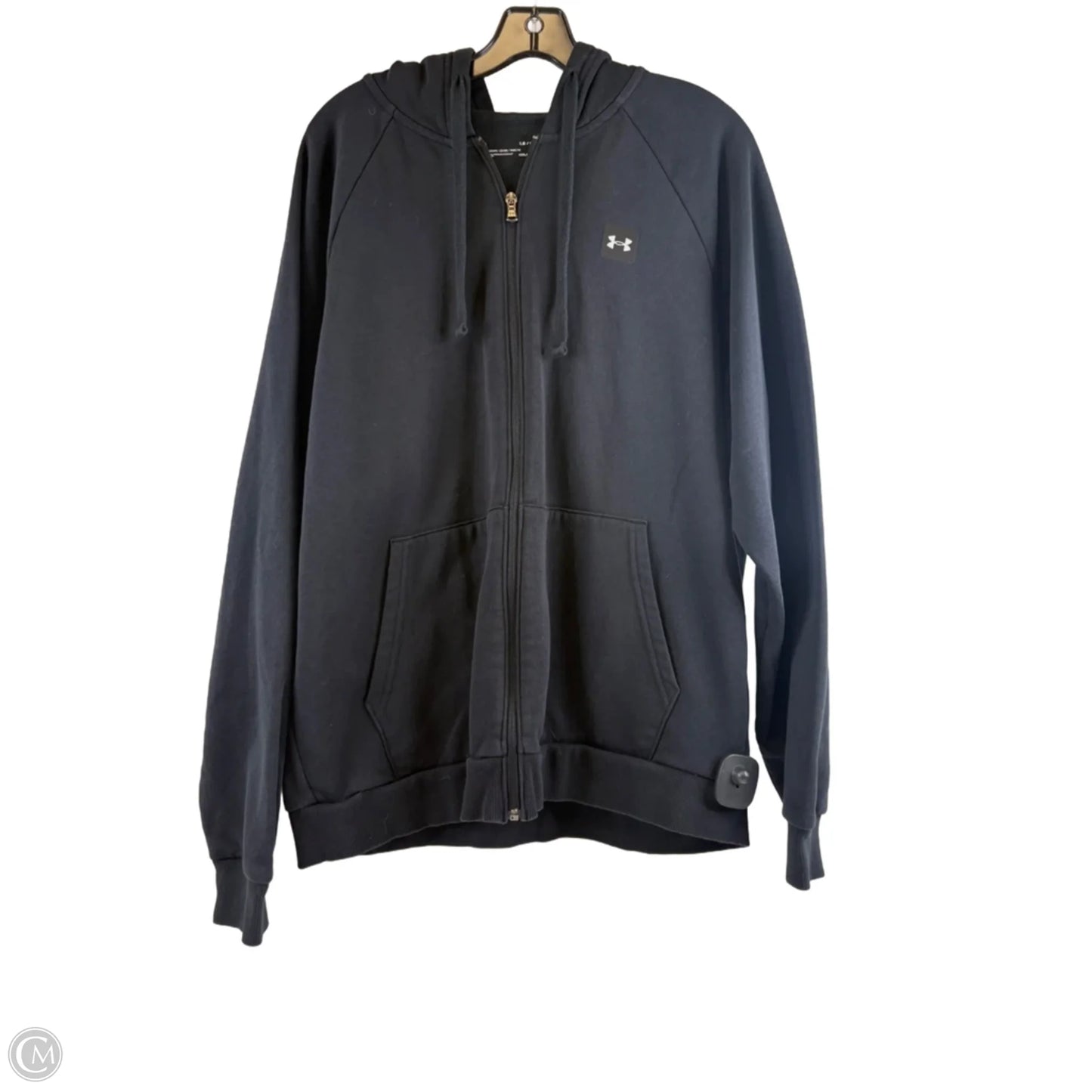 Athletic Sweatshirt Hoodie By Under Armour In Black, Size: L