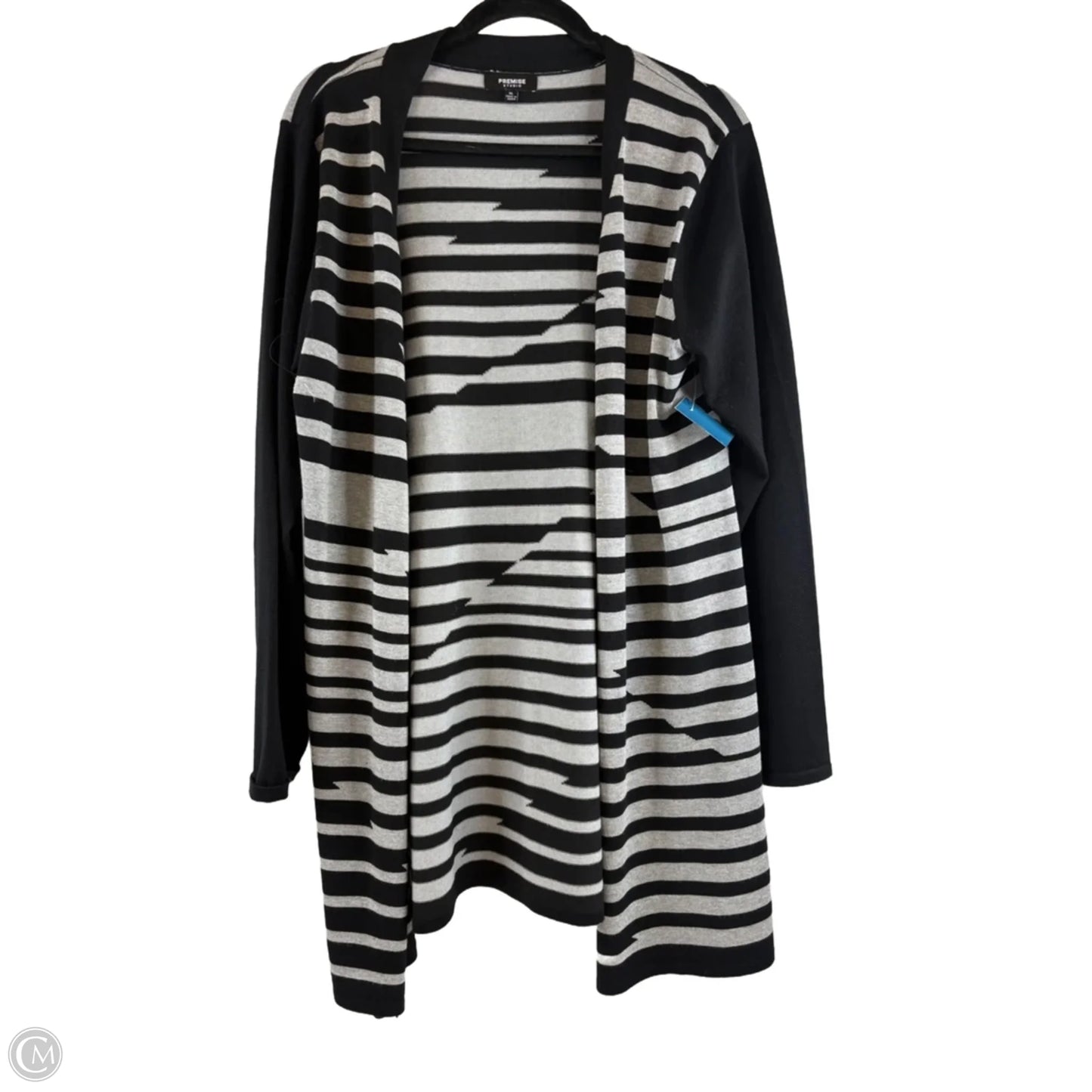 Cardigan By Premise Studio In Black & Silver, Size: Xl