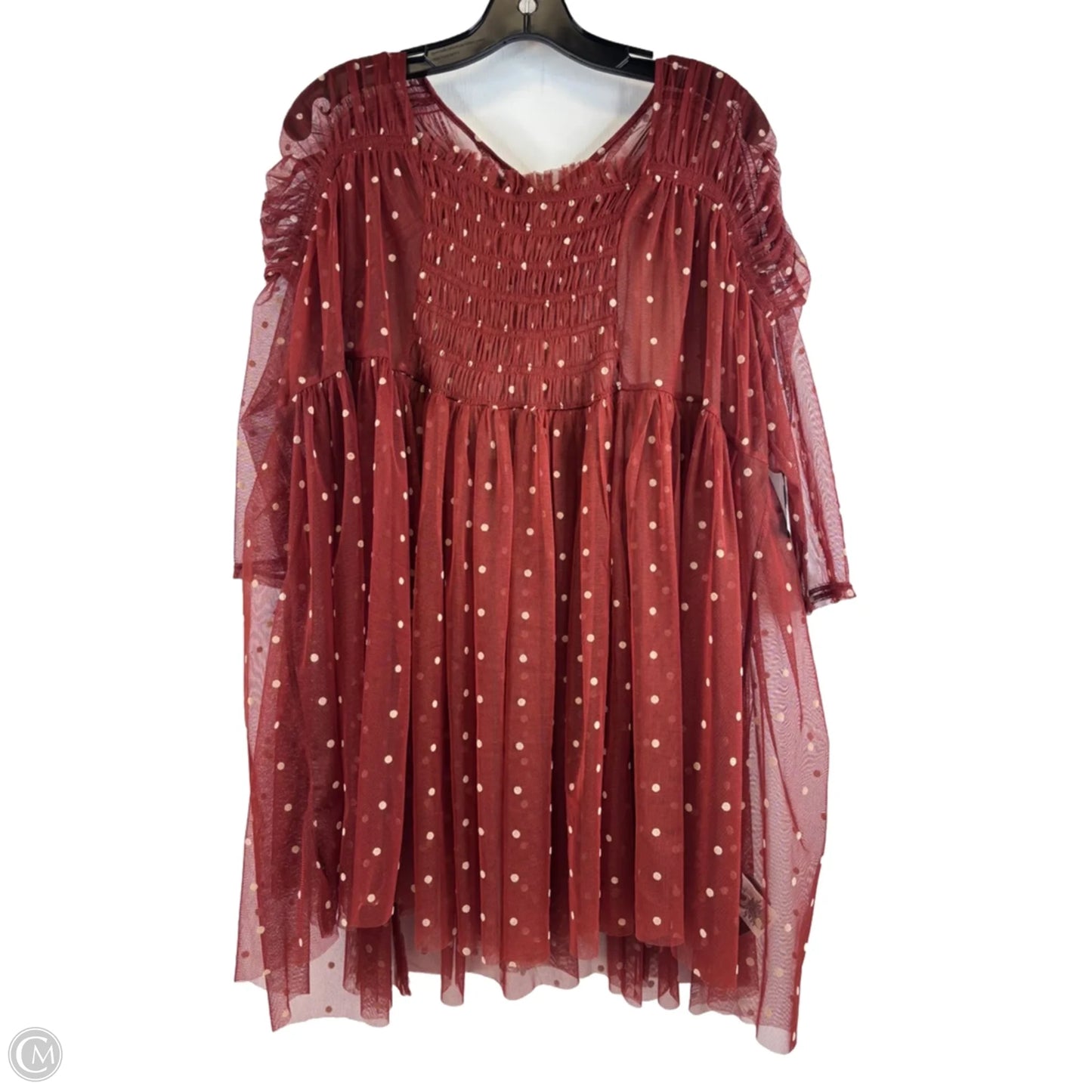 Top Short Sleeve By Free People In Polkadot Pattern, Size: S