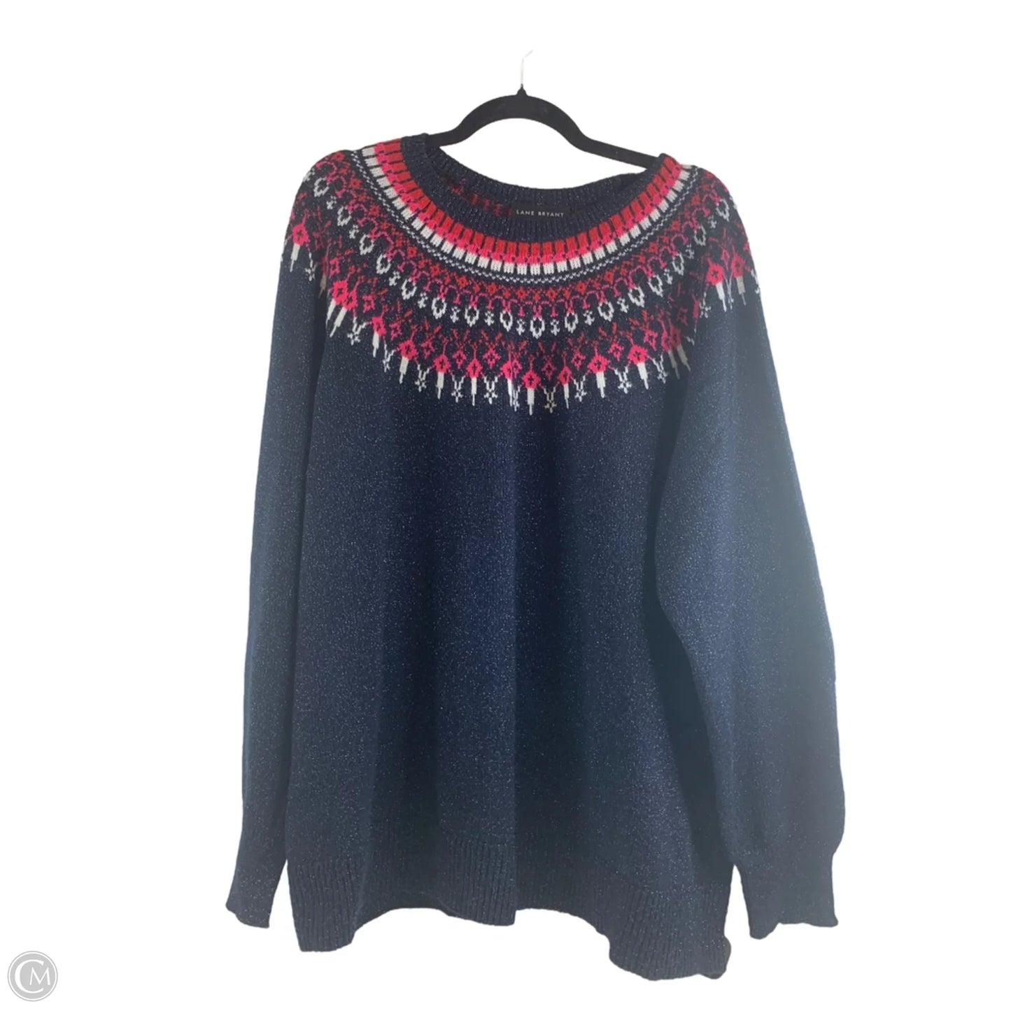 Sweater By Lane Bryant In Blue & Pink, Size: 3x