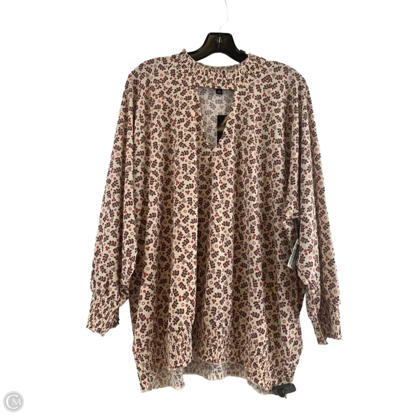 Top 3/4 Sleeve By Torrid In Black & Red, Size: 3x