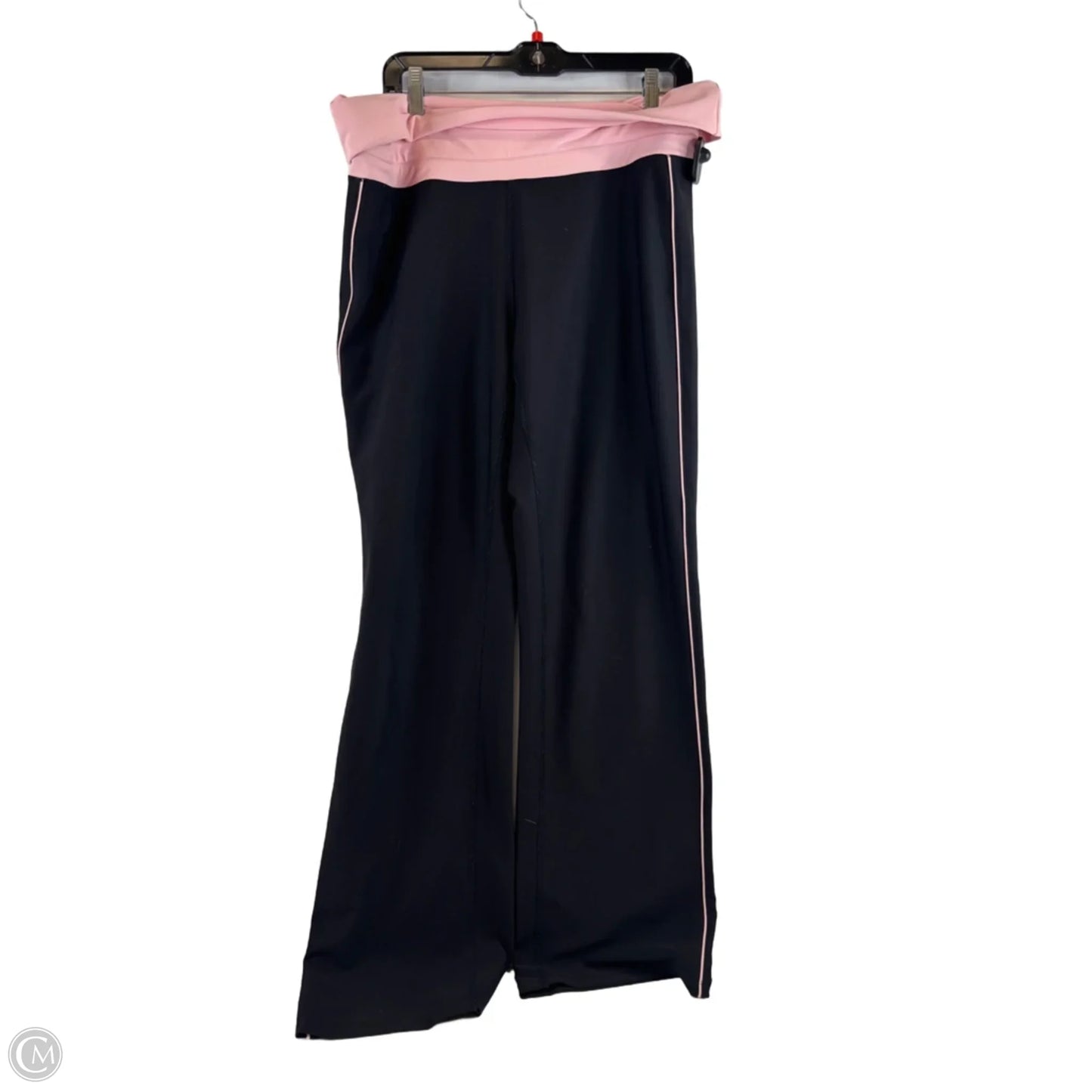Athletic Pants By Xersion In Black & Pink, Size: L