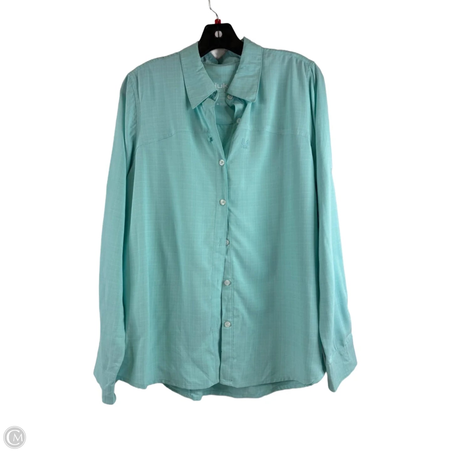 Top Long Sleeve By Clothes Mentor In Aqua, Size: L
