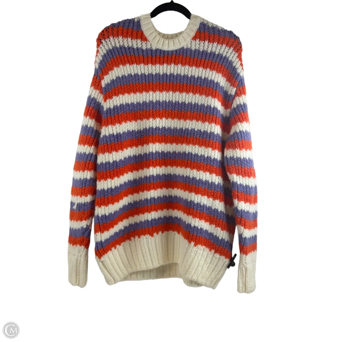 Sweater By Zara In Orange & Purple, Size: M