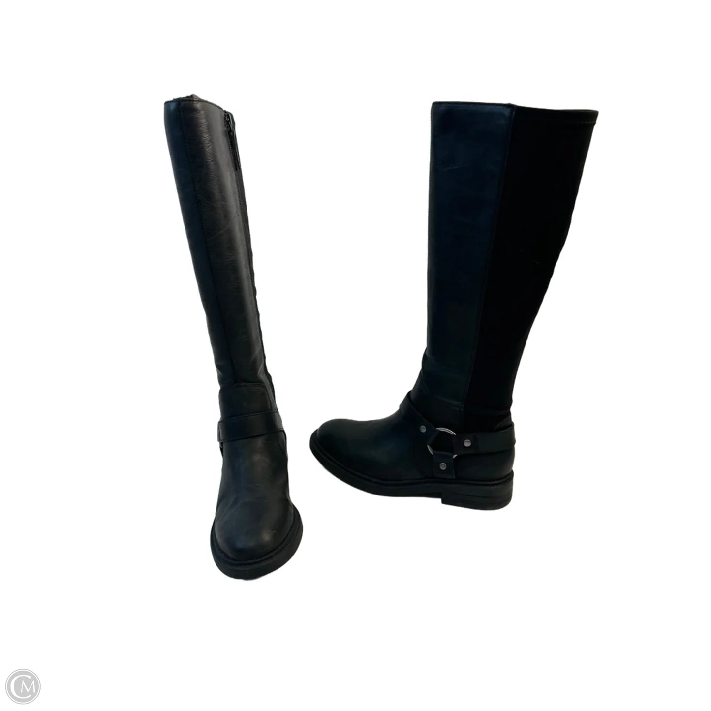 Boots Knee Flats By Nine West Apparel In Black, Size: 6.5