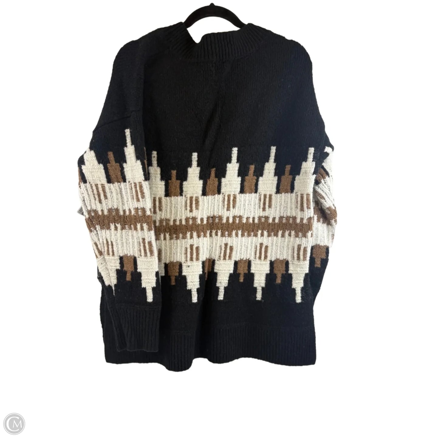 Sweater By Old Navy In Black & Tan, Size: M