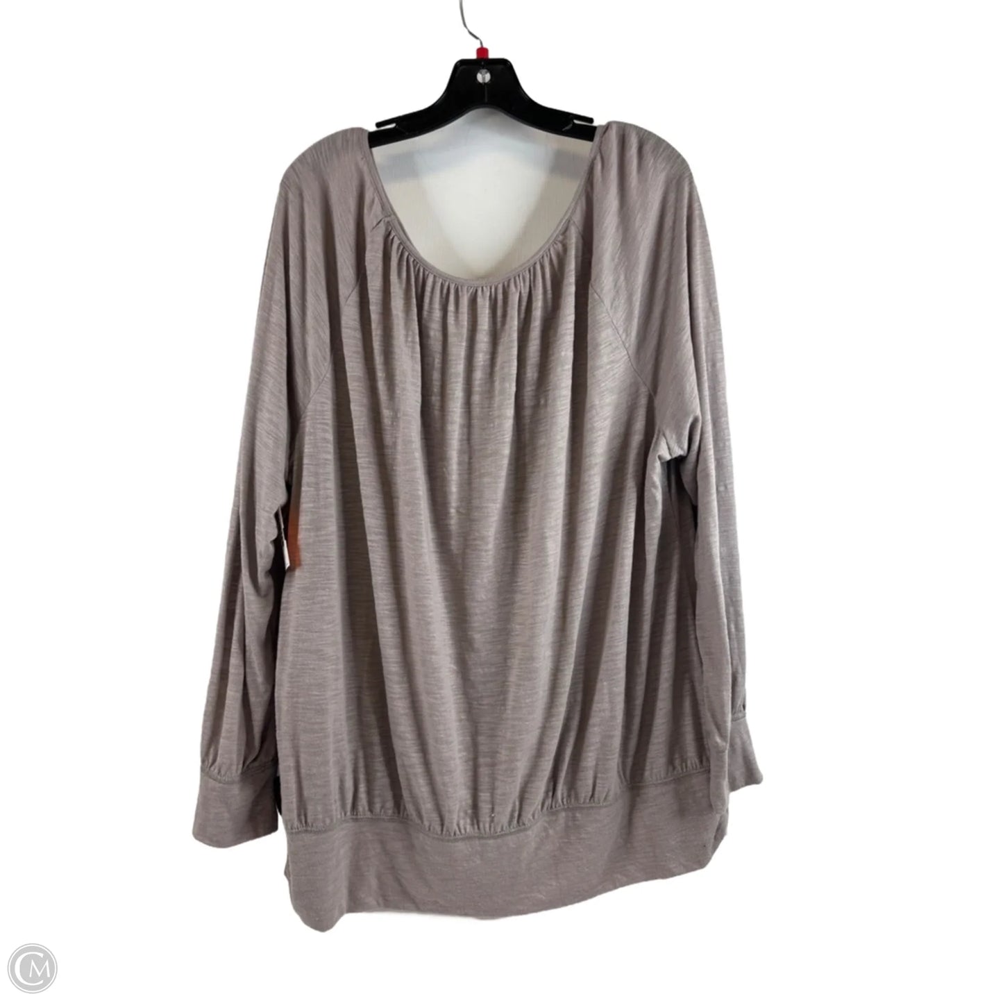 Top Long Sleeve By Lane Bryant In Brown, Size: 2x