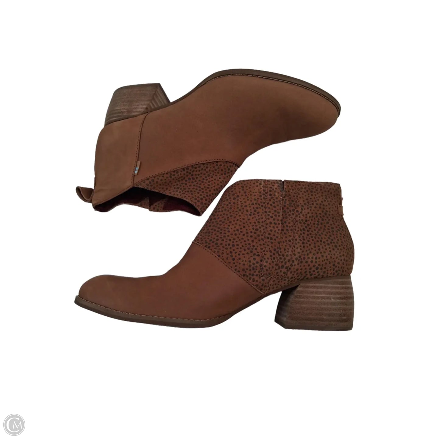 Boots Ankle Heels By Toms In Brown, Size: 8.5