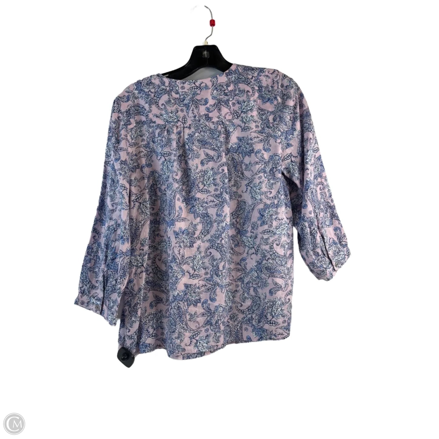 Top 3/4 Sleeve By J. Jill In Blue & Pink, Size: S
