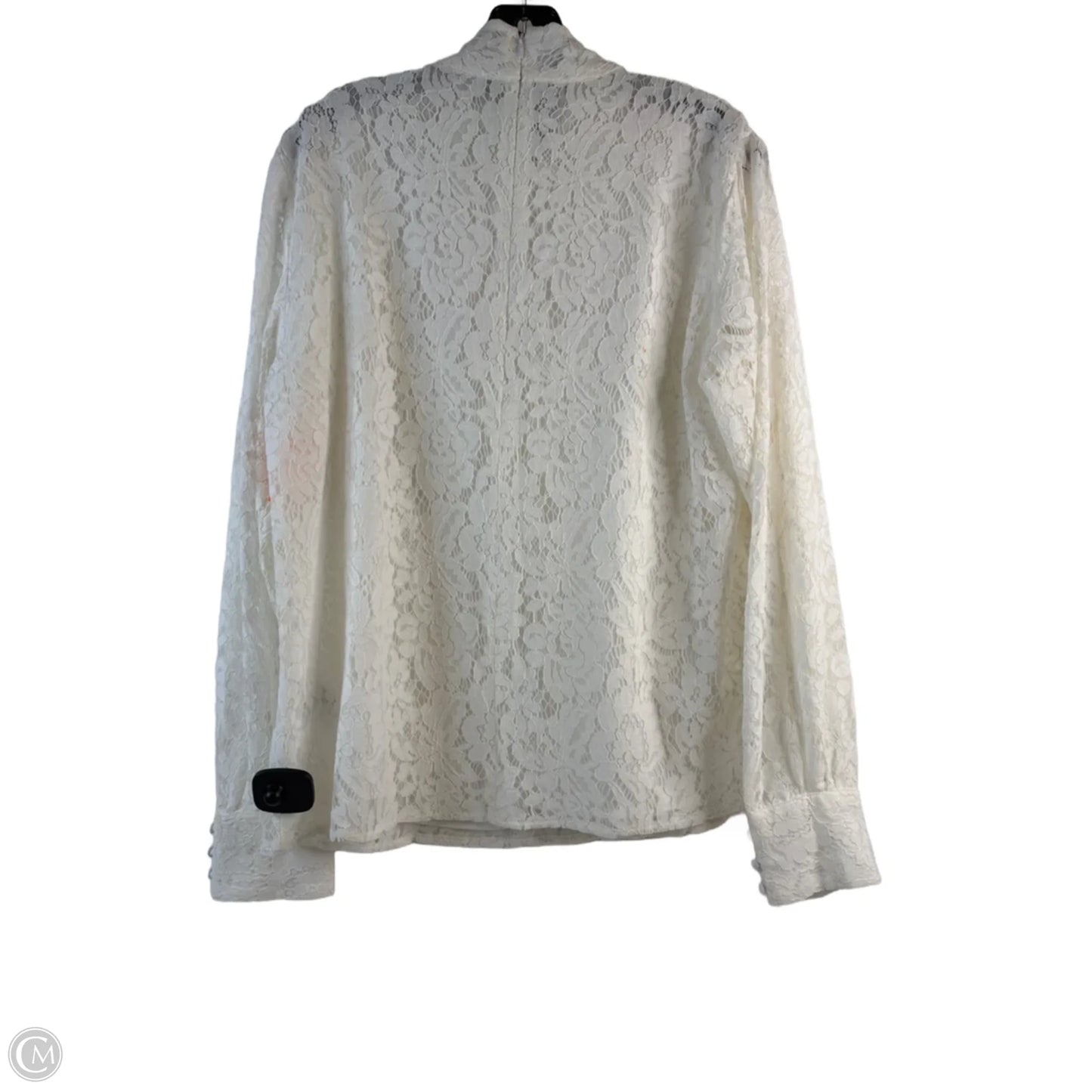Top Long Sleeve By Lauren By Ralph Lauren In White, Size: Xl