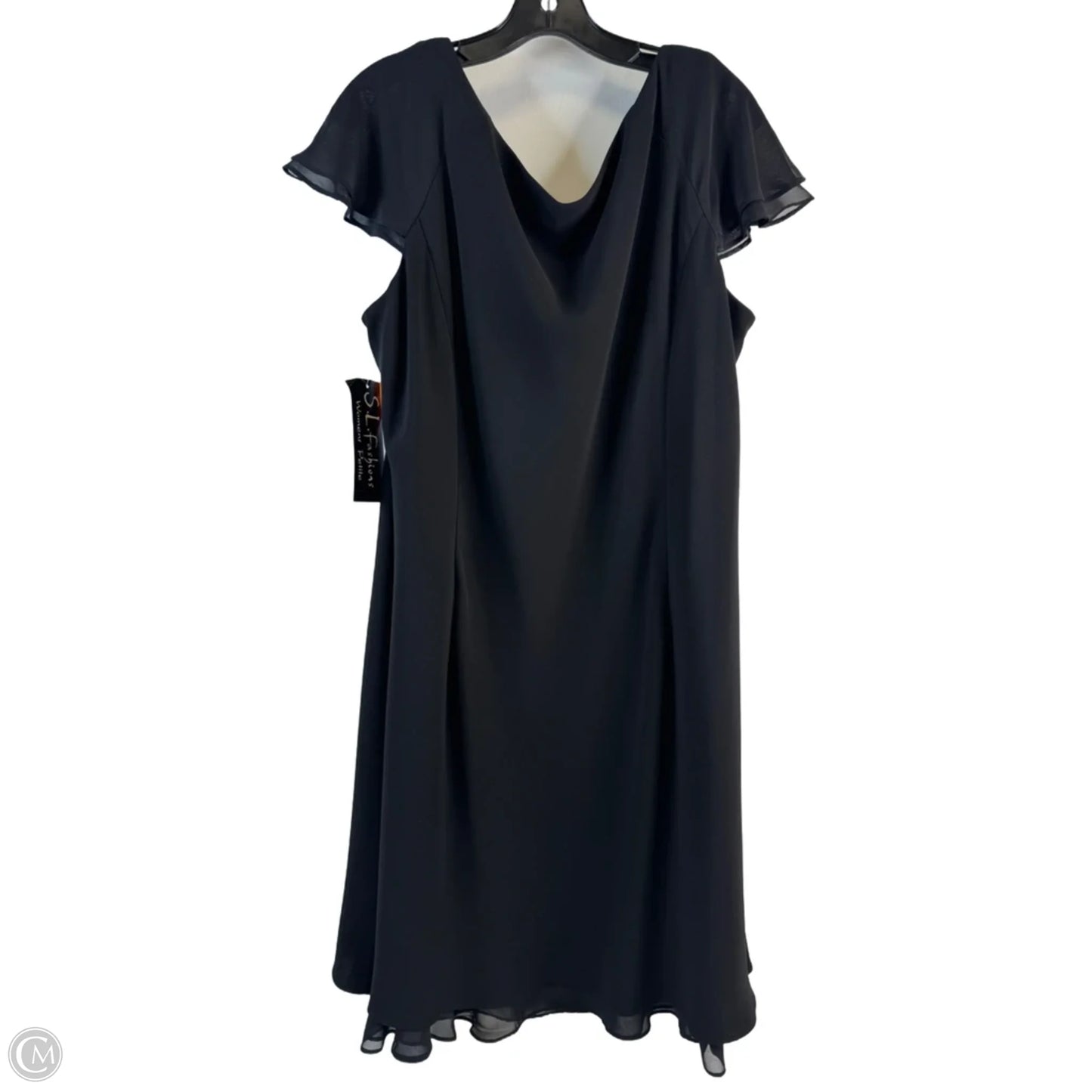 Dress Party Midi By Sl Fashions In Black, Size: 3x