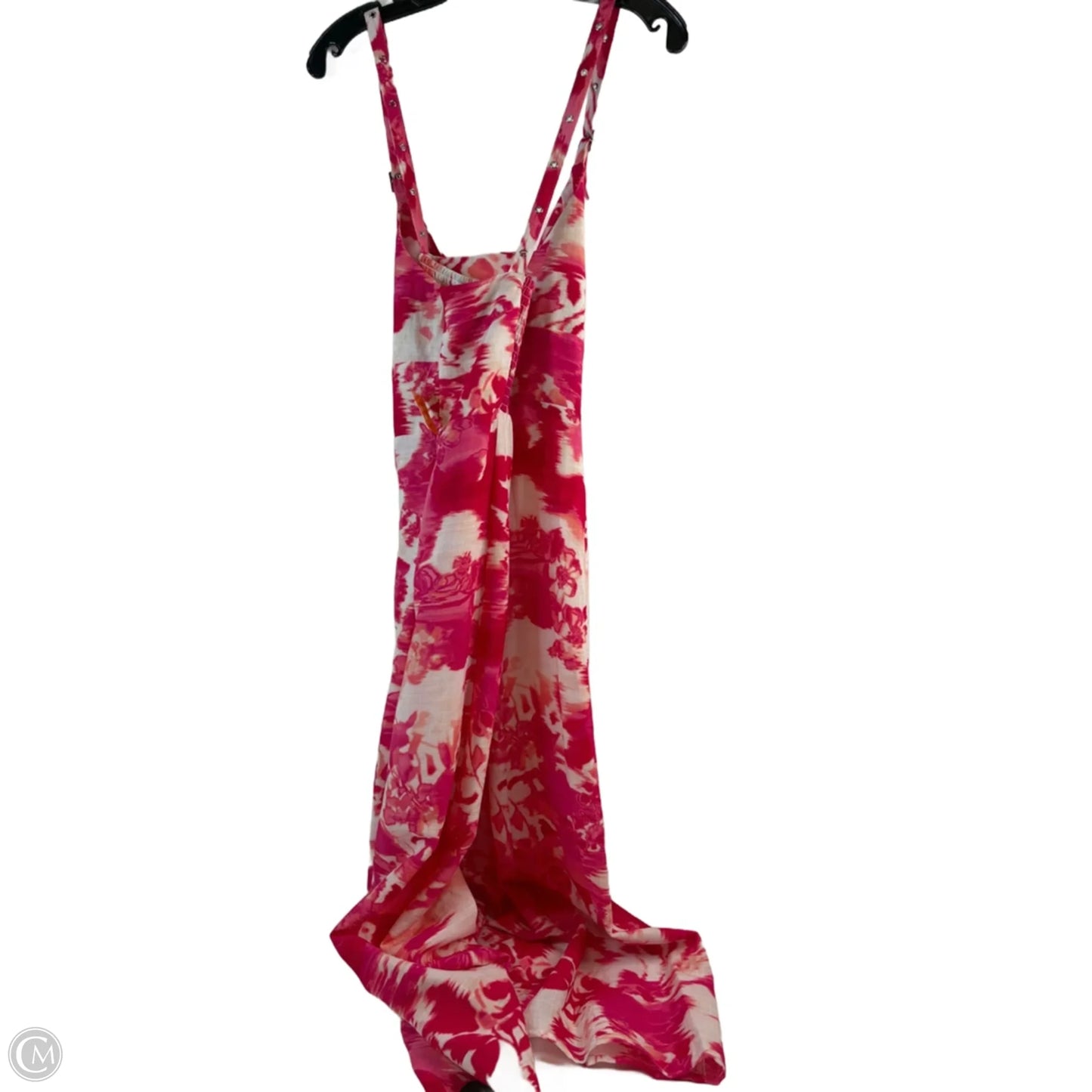 Dress Casual Maxi By Dkny In Pink & White, Size: M