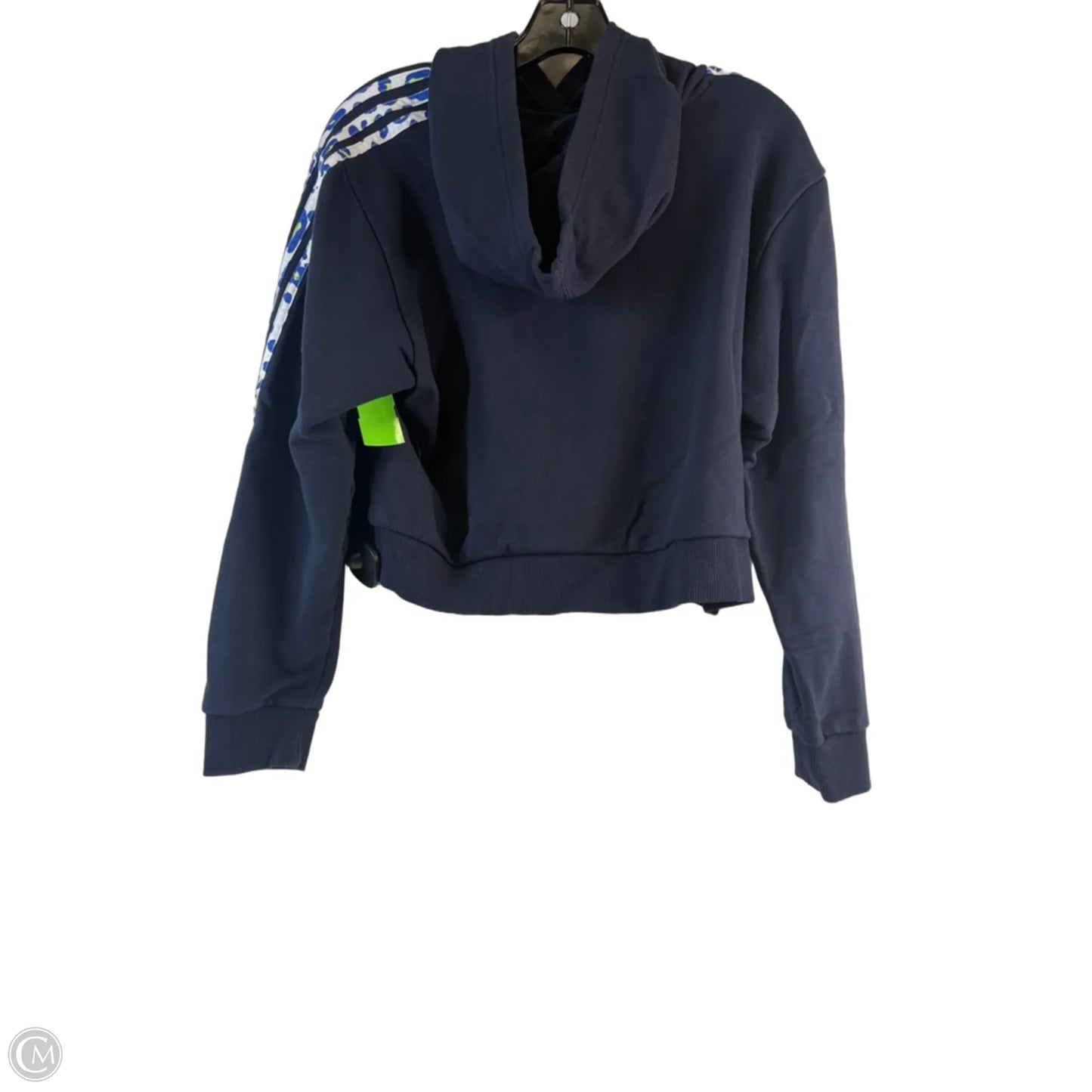 Athletic Sweatshirt Hoodie By Adidas In Navy, Size: M