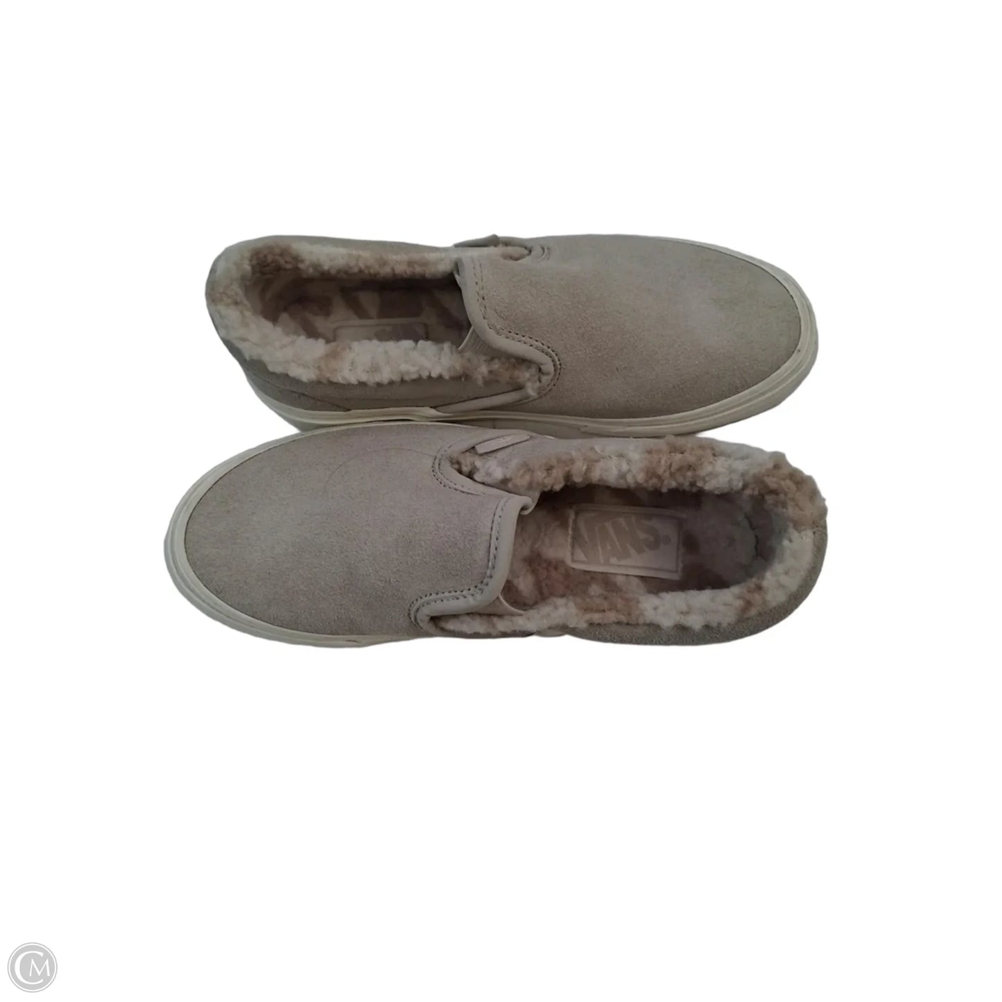 Shoes Flats By Vans In Beige, Size: 6