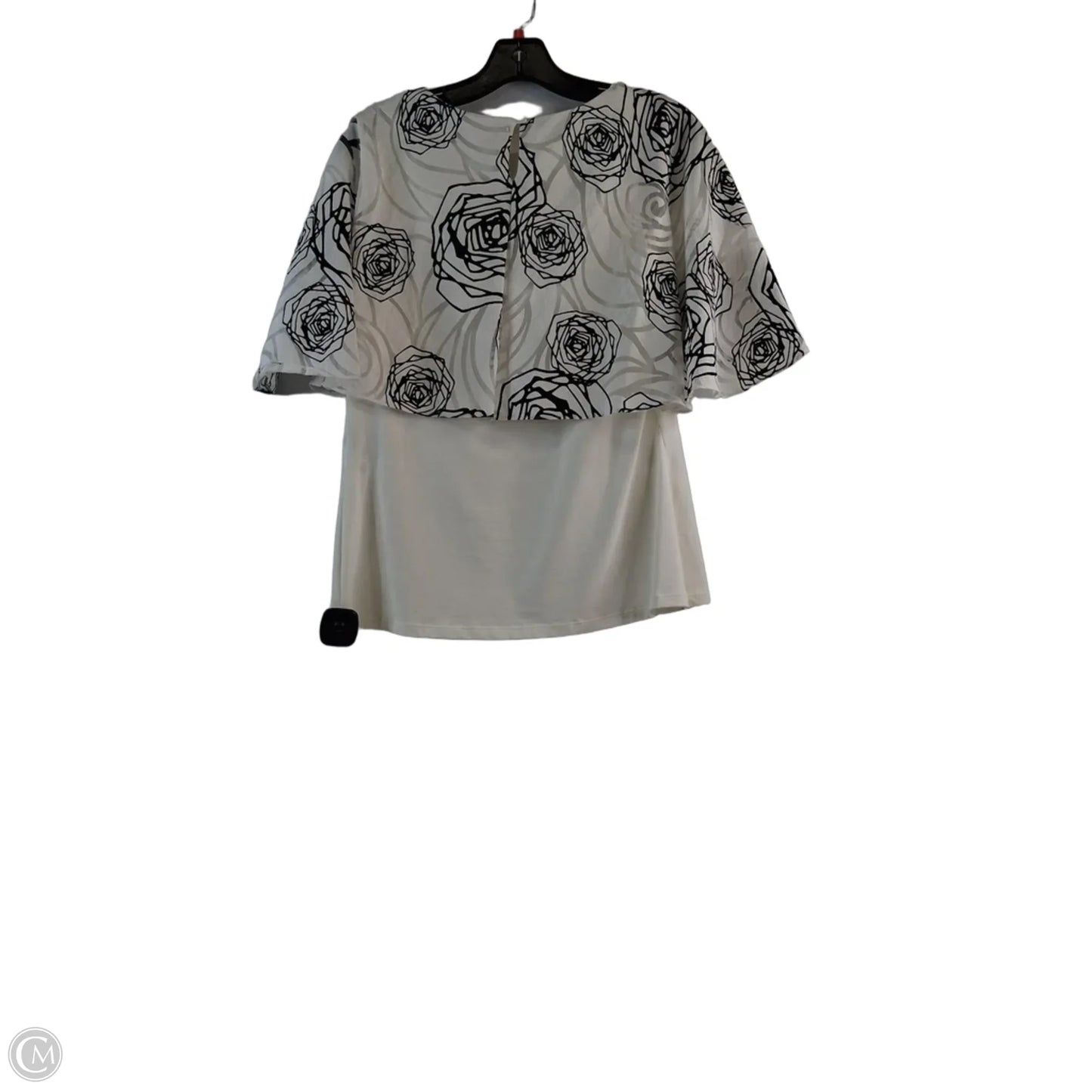 Top Short Sleeve By Clothes Mentor In Black & White, Size: L