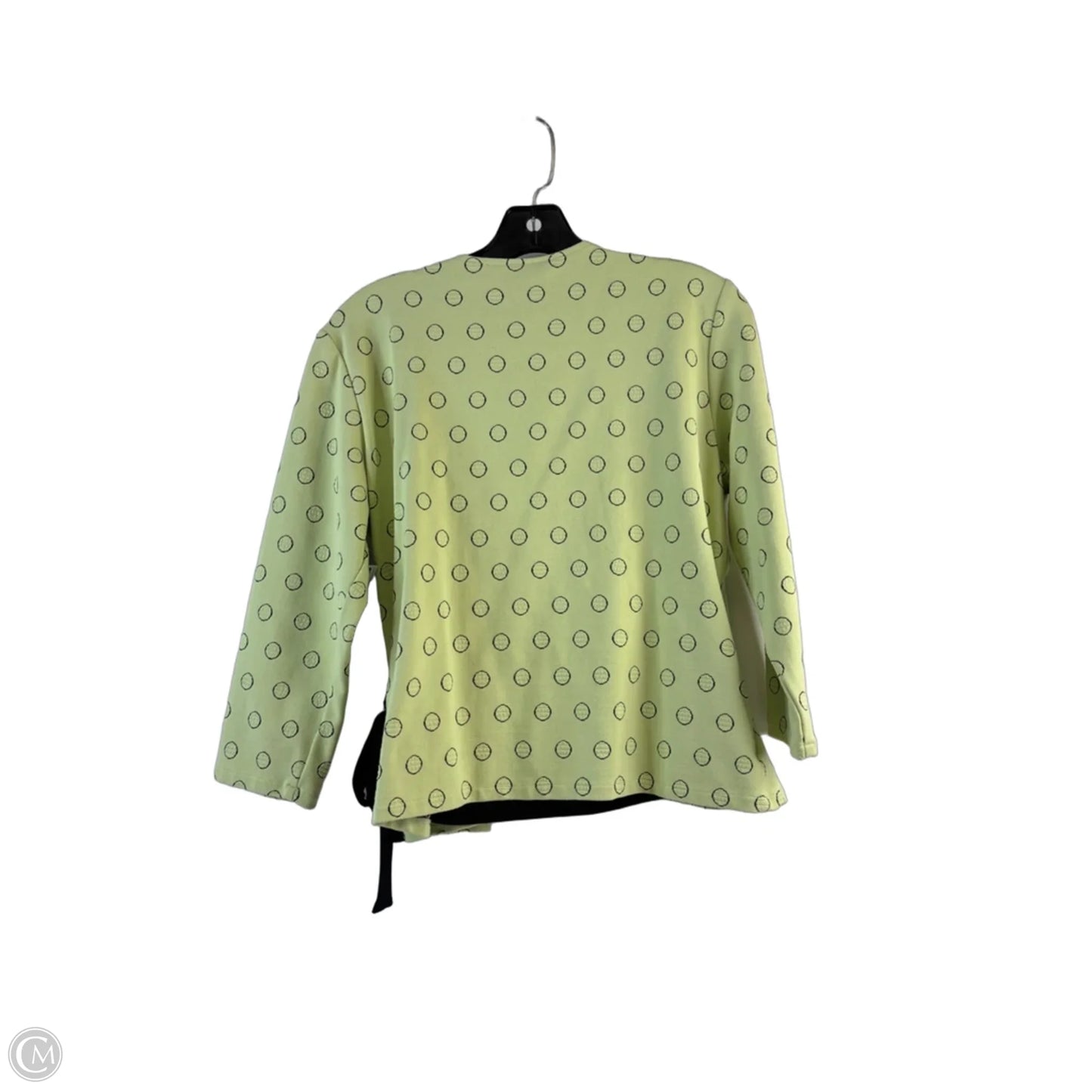 Top 3/4 Sleeve By Clothes Mentor In Black & Yellow, Size: L