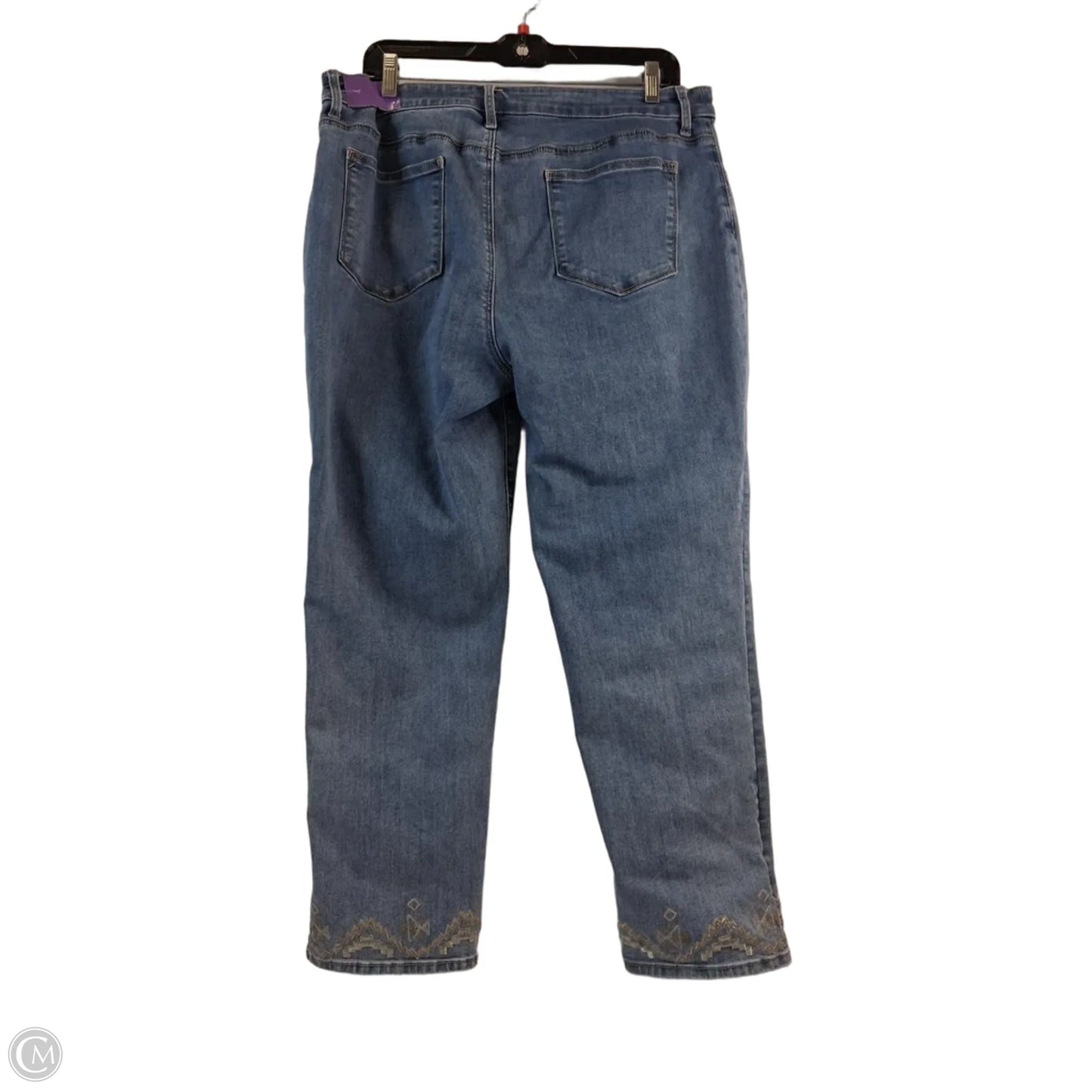 Jeans Boyfriend By Chicos In Blue Denim, Size: 14