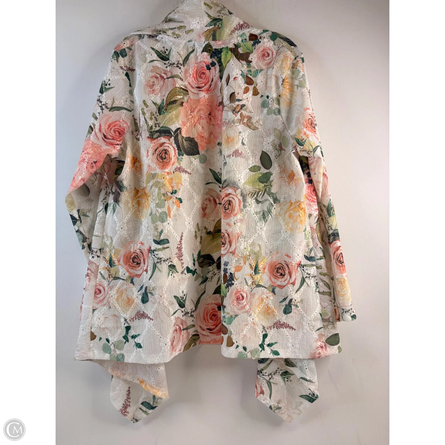 Blazer By Clothes Mentor In Floral Print, Size: L
