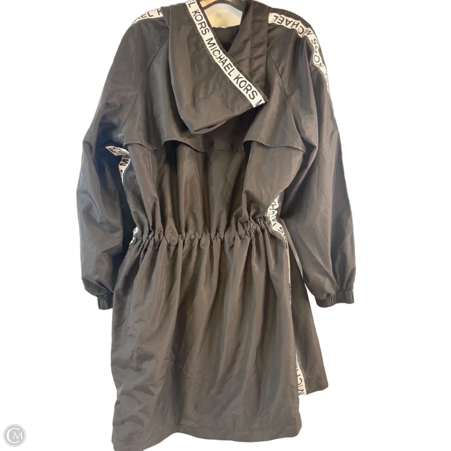 Jacket Windbreaker By Michael By Michael Kors In Black & White, Size: M
