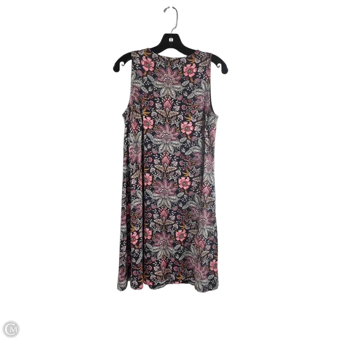 Dress Casual Midi By Loft In Grey & Pink, Size: S