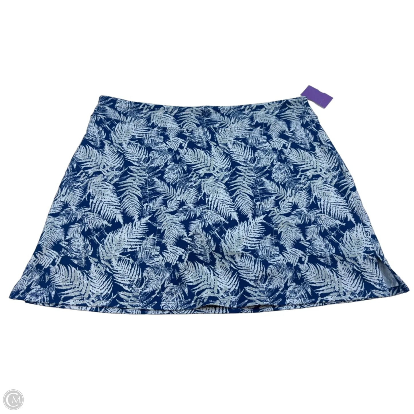Athletic Skort By Tranquility In Blue & White, Size: 12