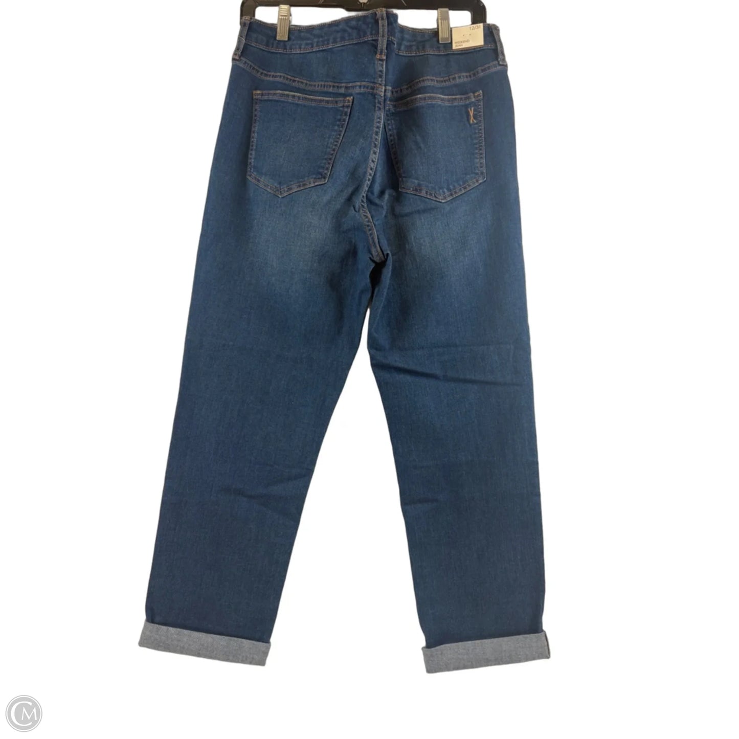 Jeans Straight By Vintage America In Blue Denim, Size: 12