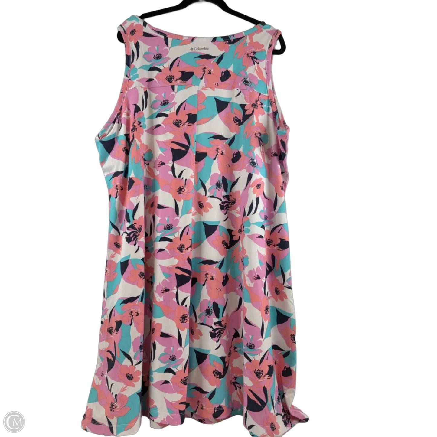 Dress Casual Midi By Columbia In Orange & Pink, Size: 3x